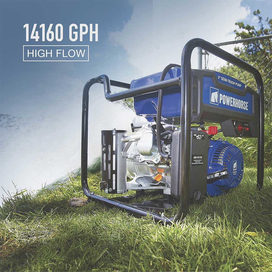 Powerhorse® Semi Trash 3" Water Pump Extended Run 236 GPM (750124)