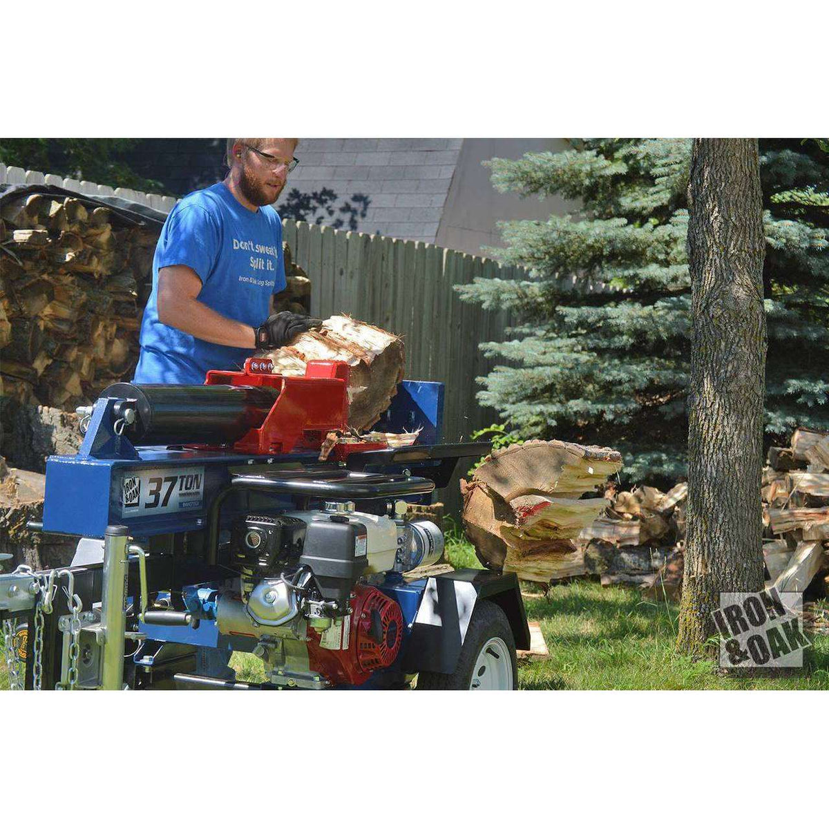 Iron & Oak 37-Ton Gas Log Splitter (BHVH3716GX) at Wood Splitter Direct