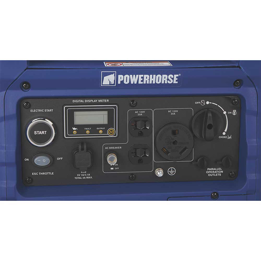 Powerhorse Inverter Generator — 4500 Surge Watts, 3500 Rated Watts, Electric Start (96387)