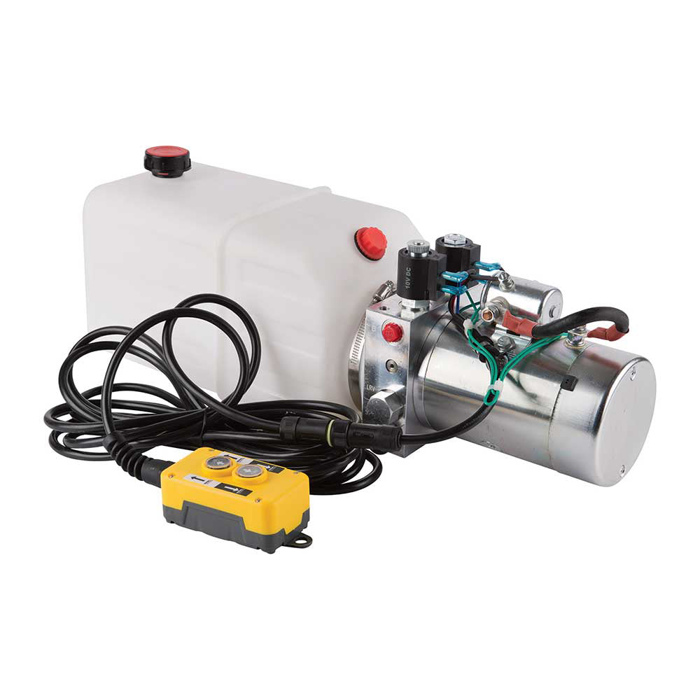 NorTrac® Dump Trailer Power Unit with 12V DC Motor — For Double-Acting Cylinder, 2.1 Gal. Reservoir(53461)