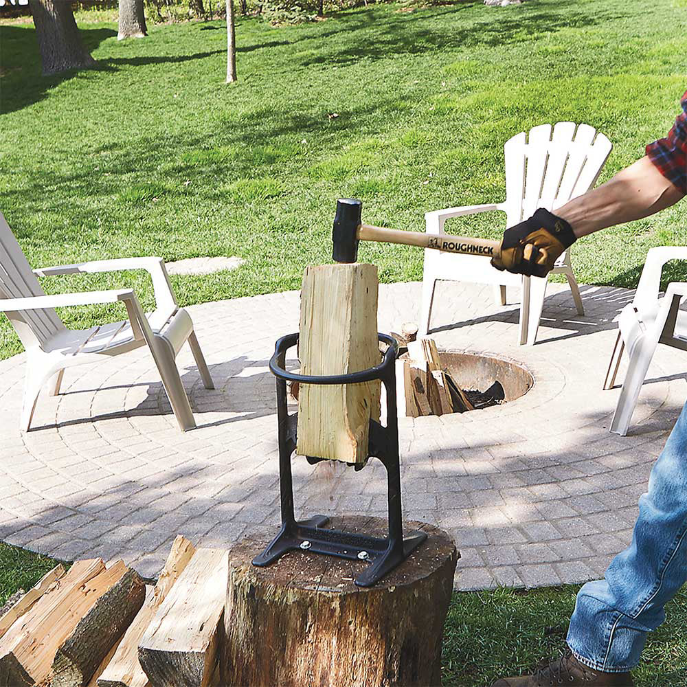 Living and Home Steel Log Kindling Splitter Firewood Splitting Wedge Living and Home Steel Log Kindling Splitter Firewood Splitting Wedge