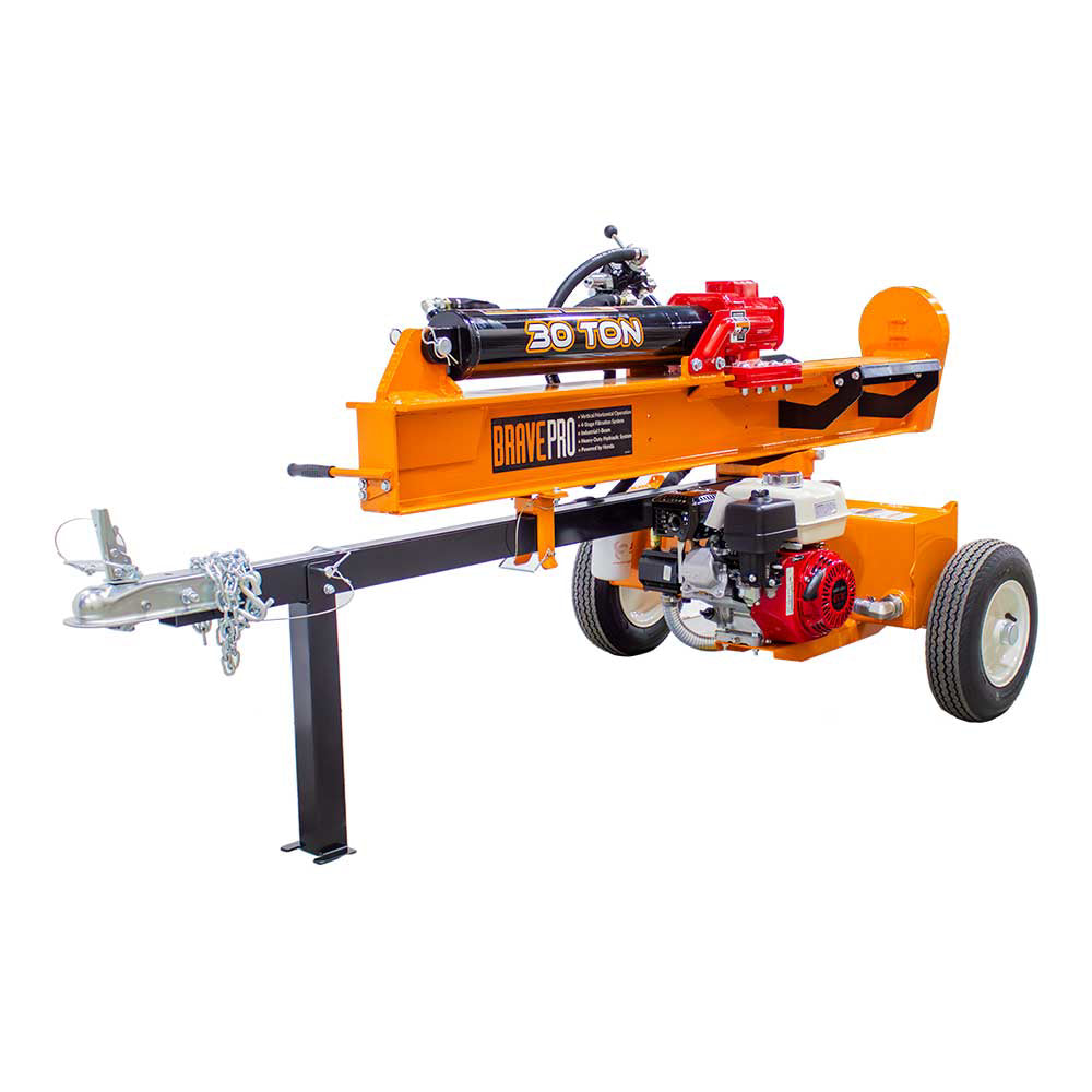 Brave 30-Ton Horizontal / Vertical Log Splitter Honda GX200