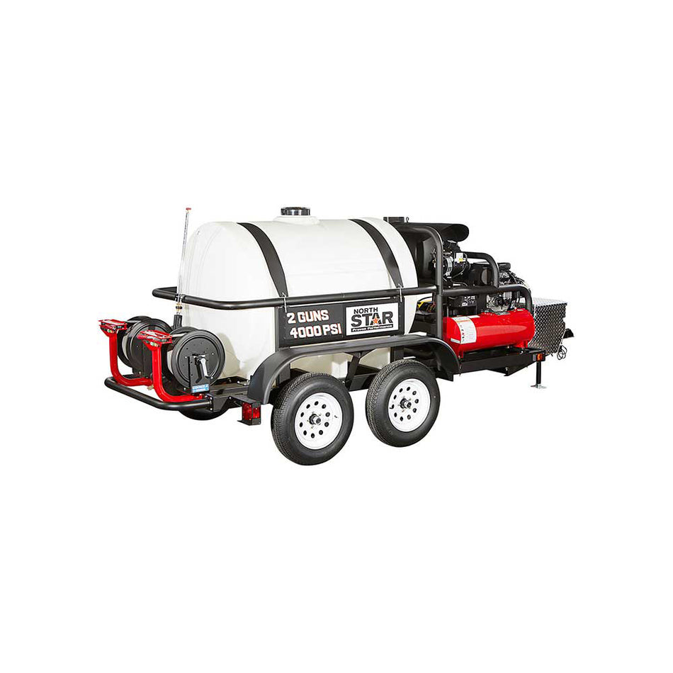 NorthStar® Hot Water Commercial Pressure Washer Trailer with 2 Wands 4000 PSI 7 GPM 525-Gal (1575973)