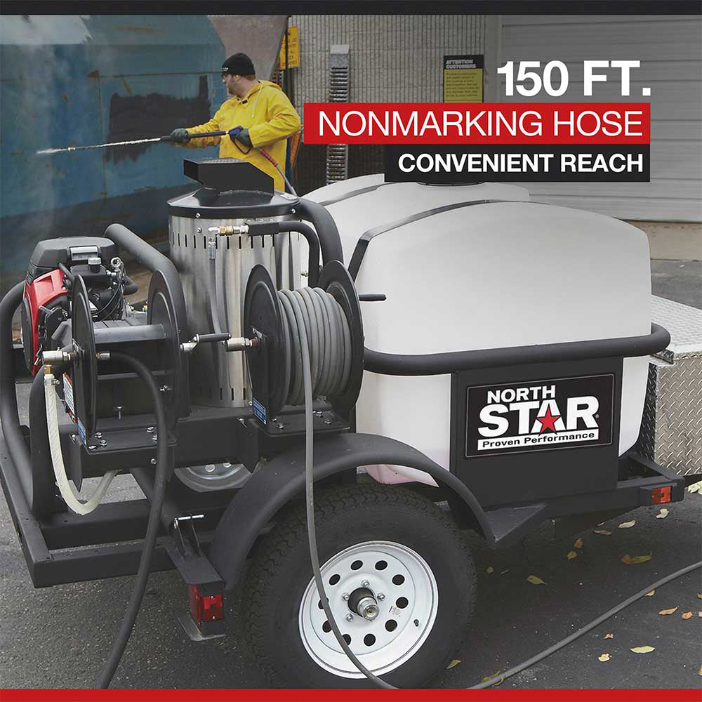 NorthStar® Trailer-Mounted Hot Water Commercial Pressure Washer