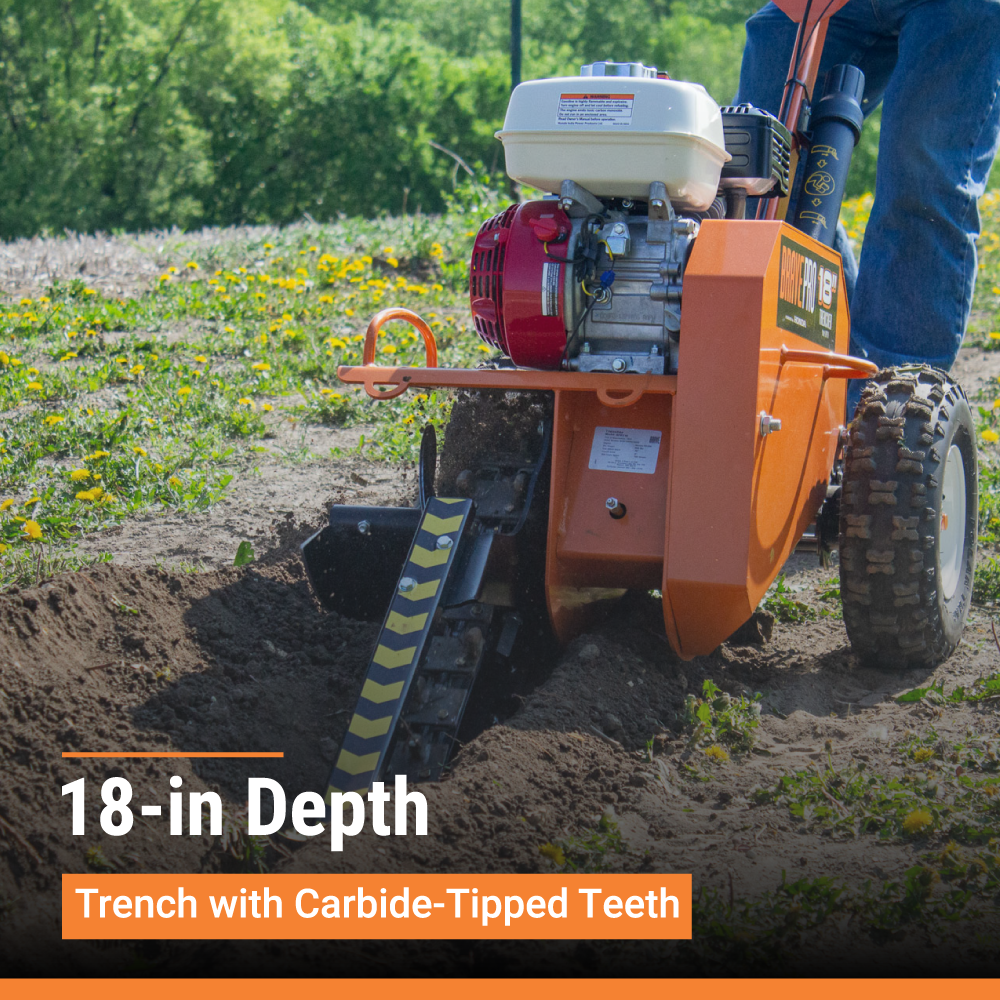Brave Pro Trencher | 18-In. Shark Chain | Honda GX160 (BRPT18 Brave Pro Trencher | 18-In. Shark Chain | Honda GX160 (BRPT18