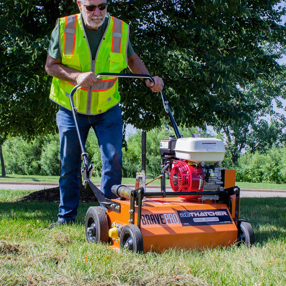 Brave Power Rake Dethatcher 20-In. Width Honda GX160 (BRPPD20H) – Wood ...