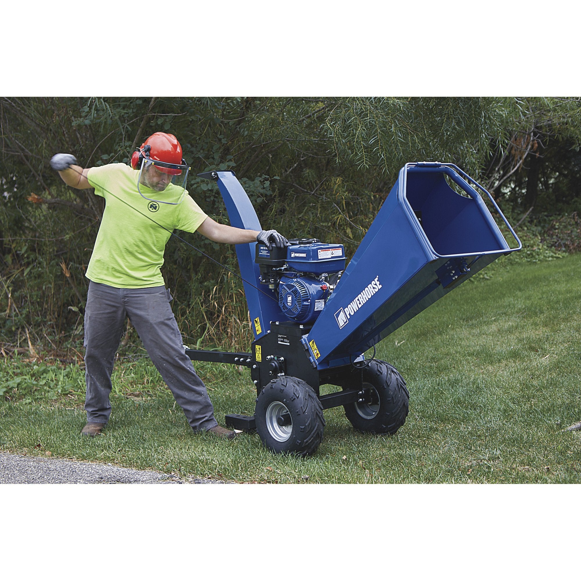 Powerhorse Towable 5in. Wood Chipper + Shredder — 420cc OHV Powerhorse Towable 5in. Wood Chipper + Shredder — 420cc OHV