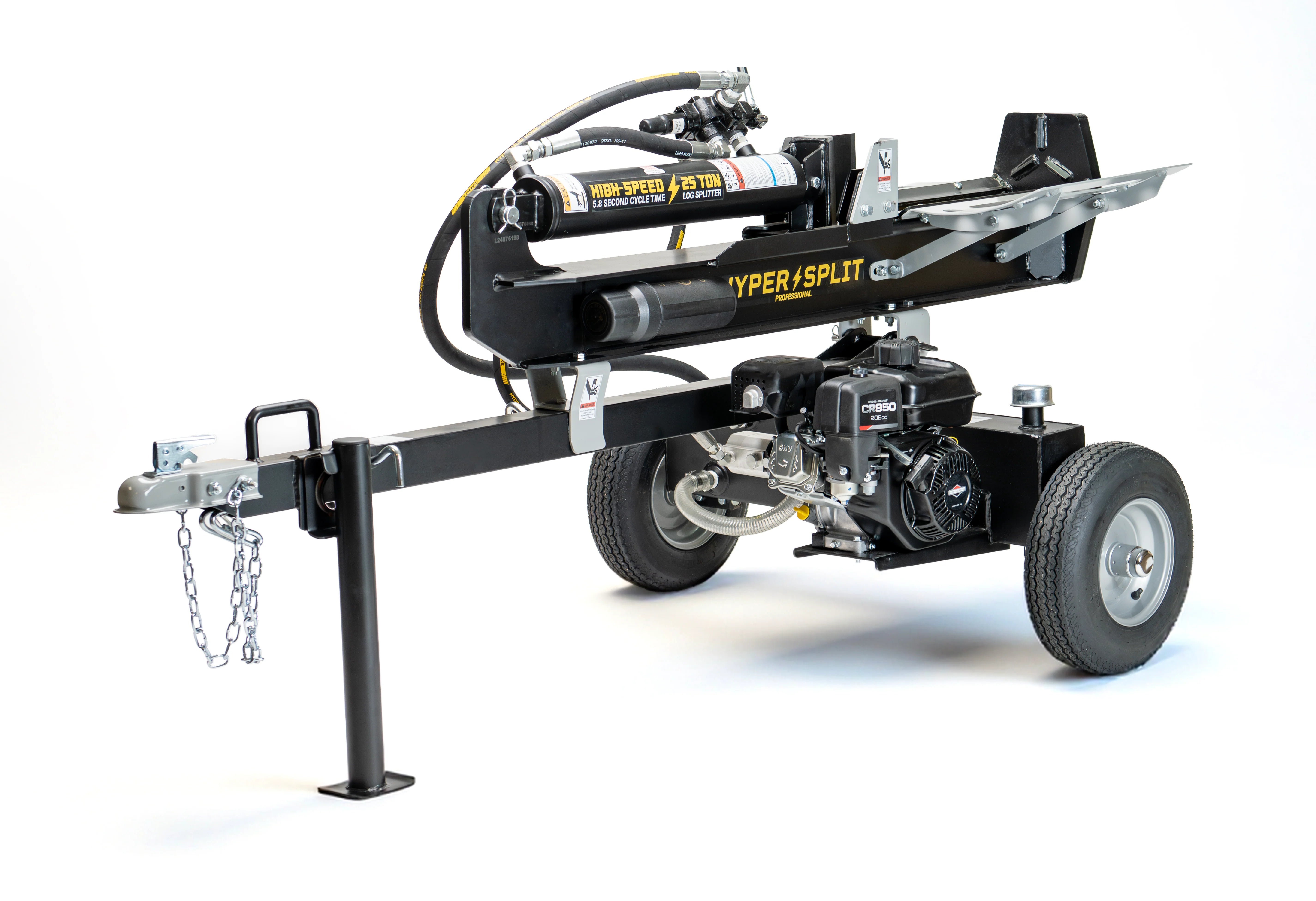 HyperSplit 25 Ton Fast Cycle Log Splitter Vertical/Horizontal 6.5 HP B ...