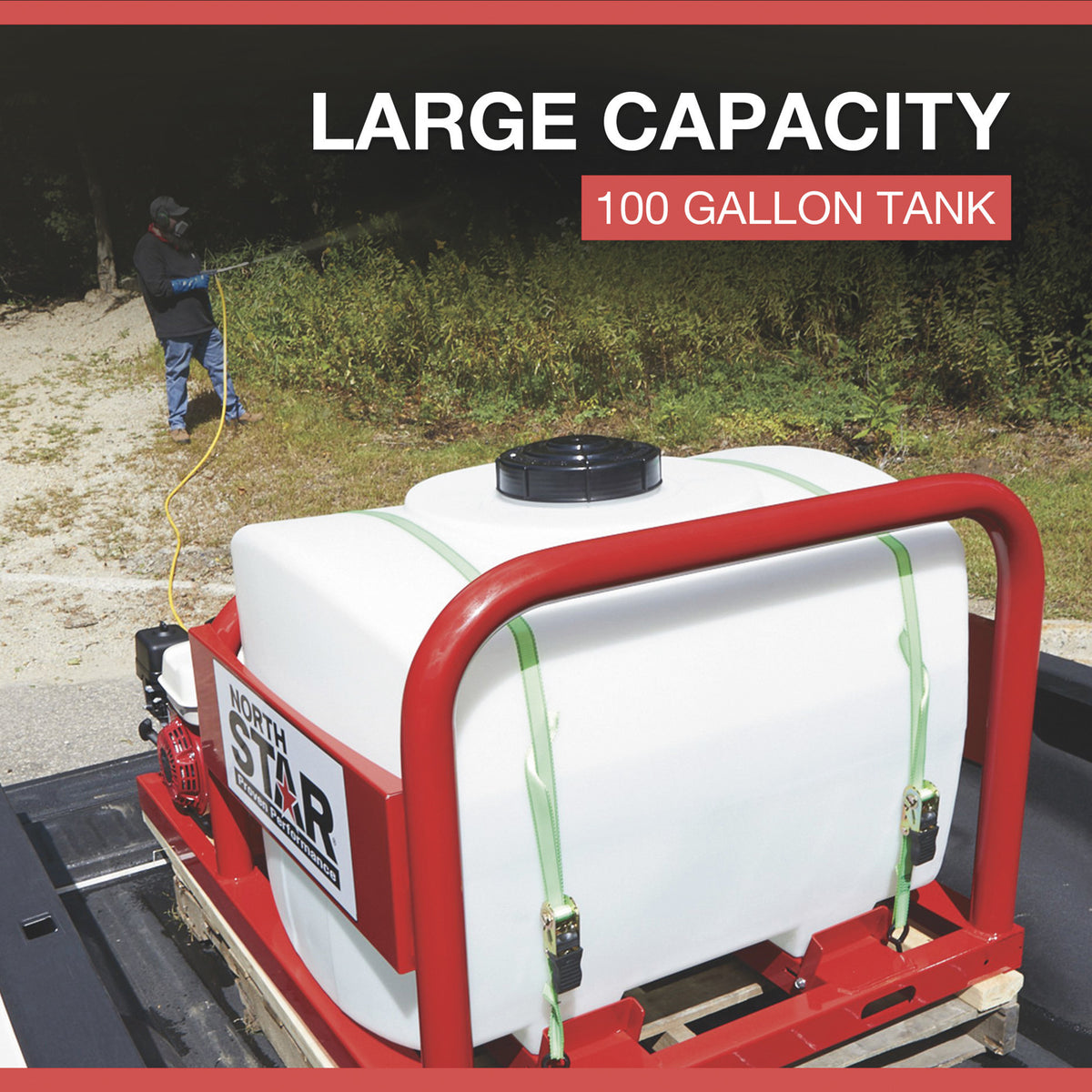 100 gallon herbicide sprayer NorthStar 100-Gallon Skid Sprayer — 160cc Honda GX160 Engine