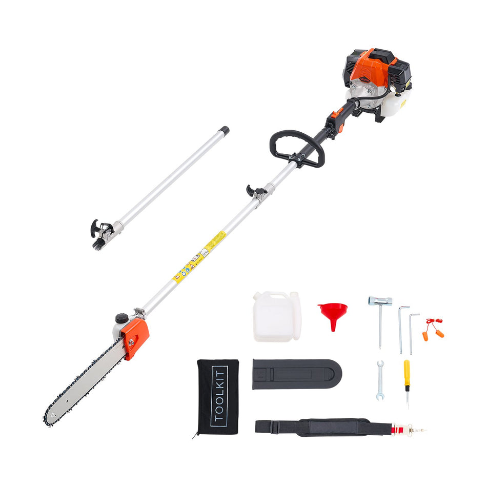 VEVOR 52cc Gas Pole Saw with 14" Guide Bar and 10' Extended Length (5200)