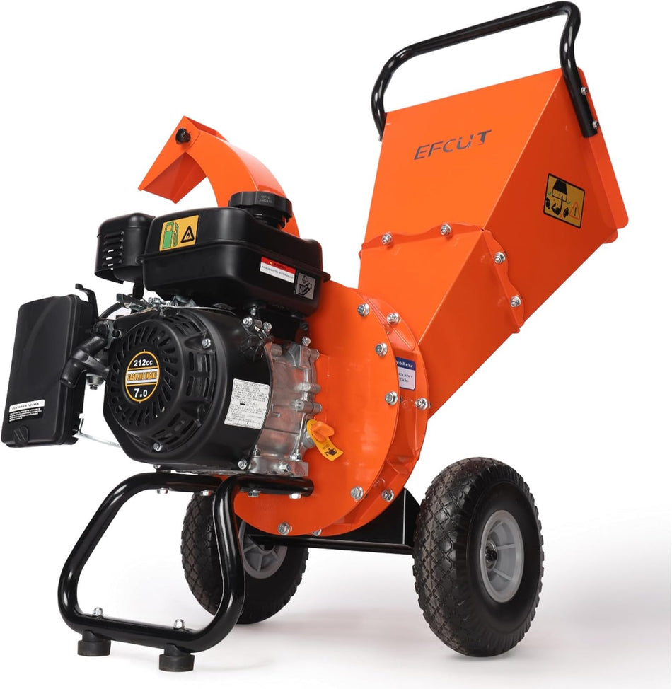 EFCUT C30 LITE Wood Chipper 3" Horizontal 7HP 212cc 4-stroke Gas-Powered (C30LITE)