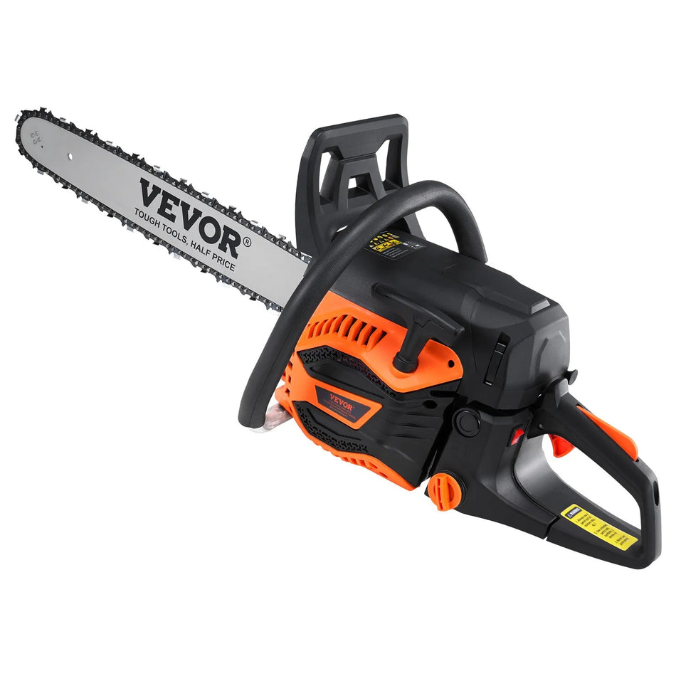 VEVOR 18" Gas Chainsaw with 52cc 2-Stroke Engine (CN-52G)