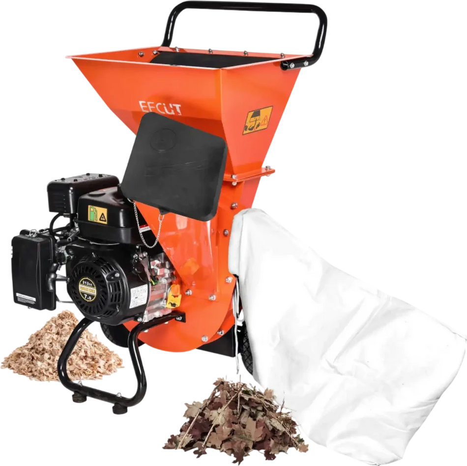 EFCUT 3-in-1 Gas Wood Chipper, Shredder & Mulcher – 3" Capacity (EF-MF30)