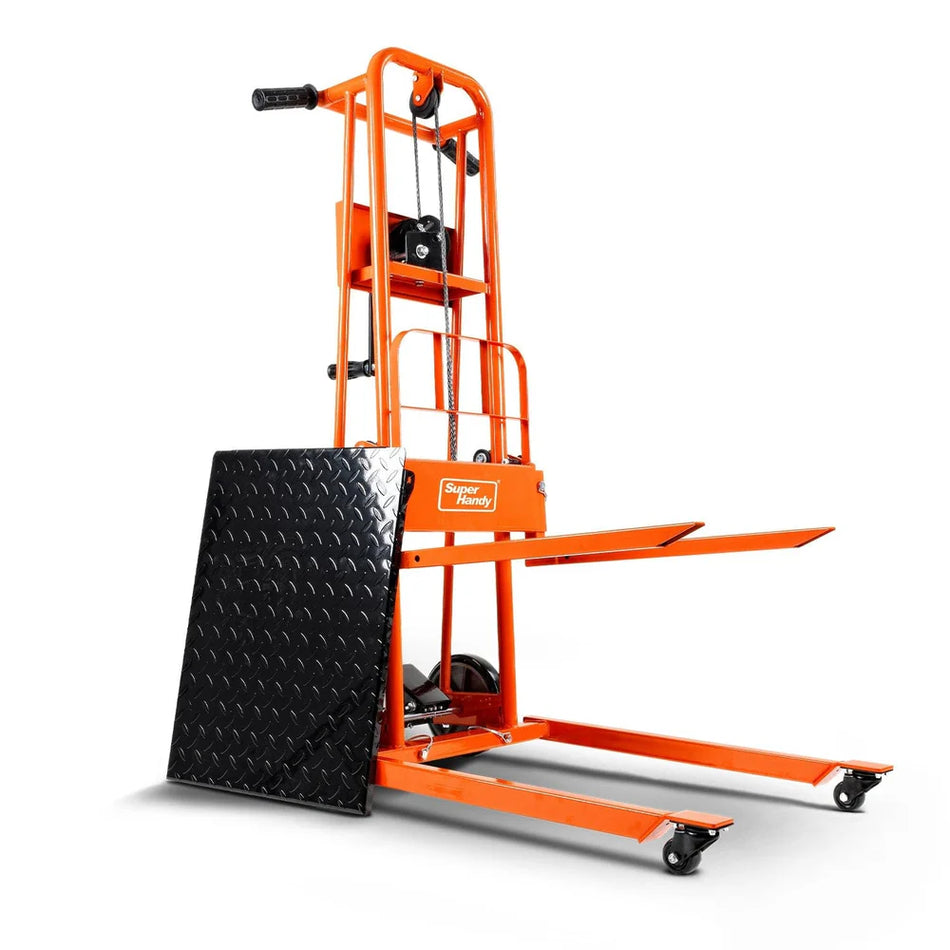 Super Handy Manual Stacker 330 lbs 40" Max Lift Flat Bed (GUO129)