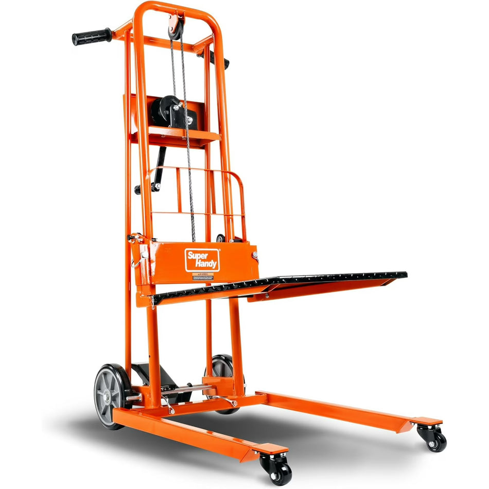 Super Handy Manual Stacker 330 lbs 40" Max Lift Flat Bed (GUO129)