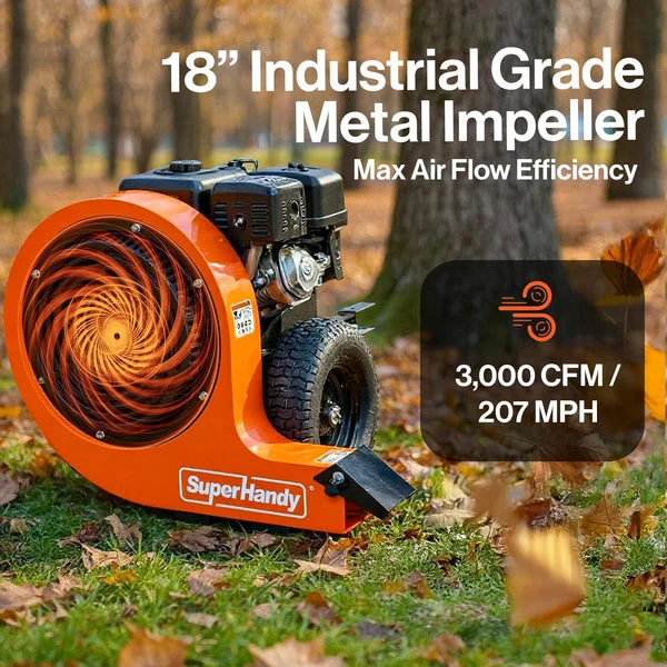 SuperHandy Electric Start Tow-Behind Leaf Blower – 3000 CFM, 207 MPH (GUO139)