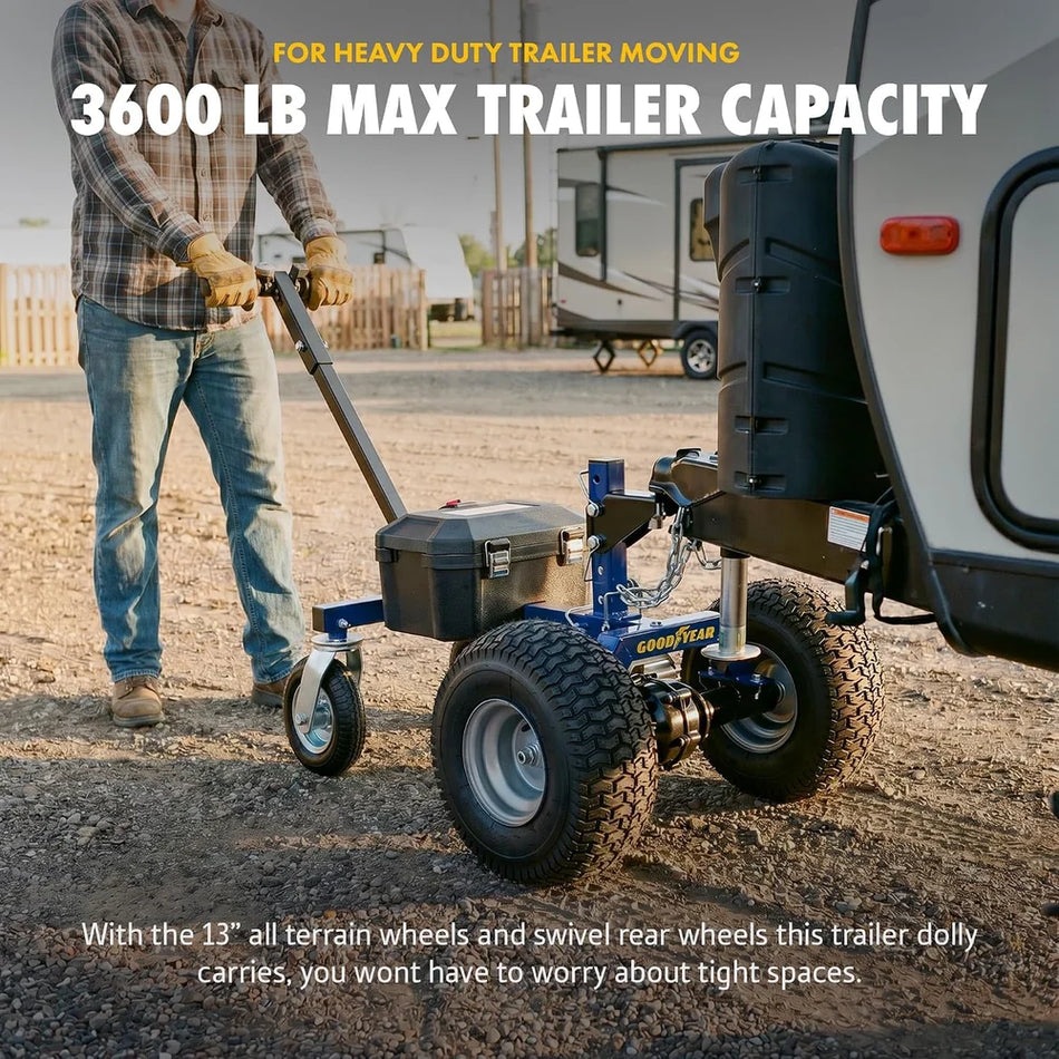 Goodyear® 3,600 lb 24V Electric Trailer Dolly with 2-Inch Ball Hitch (GUO164)