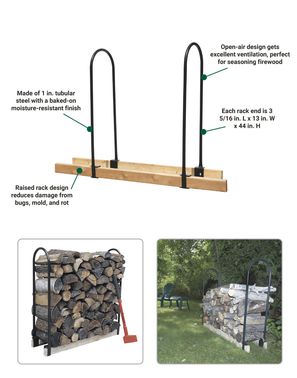 Ironton Steel Firewood Rack 41418 Wood Splitters Direct