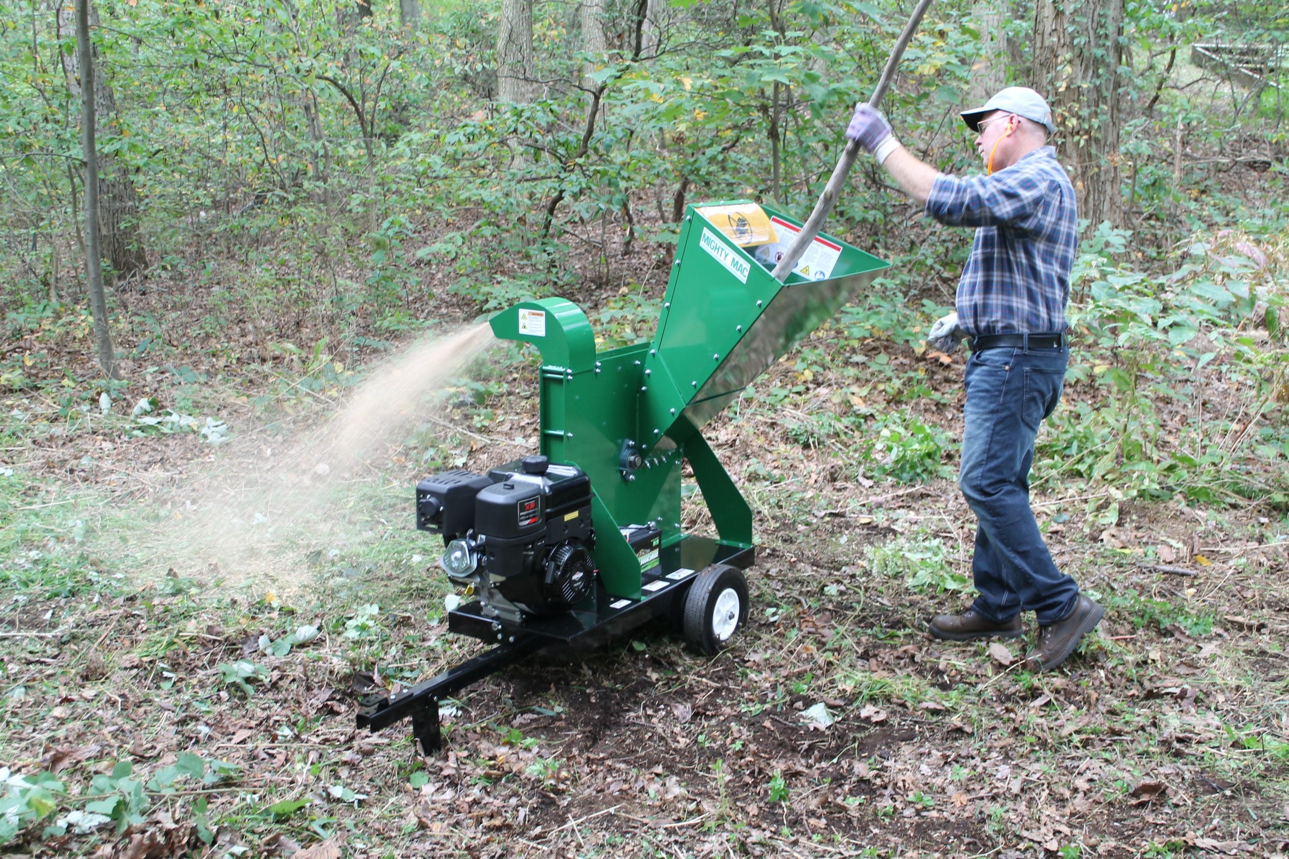 MIGHTY-MAC マウンテンパーカー グリーン Mighty Mac™ Wood Chipper 5-3/4” Max Capacity - Electric Start 13.5