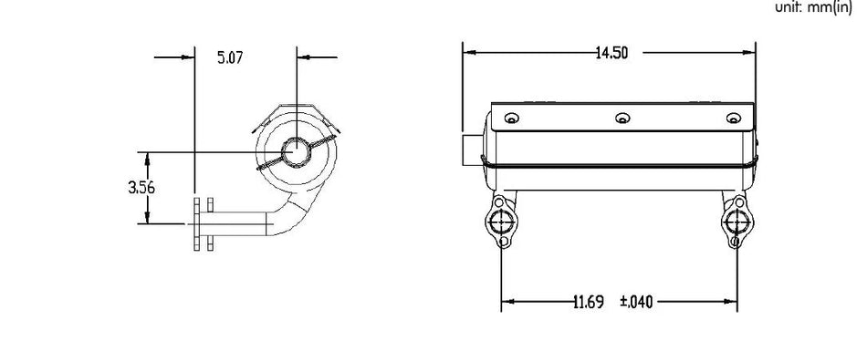 High-Mount Muffler for Honda GX610, GX620 & GX670 V-Twin Engines (MUF0423)