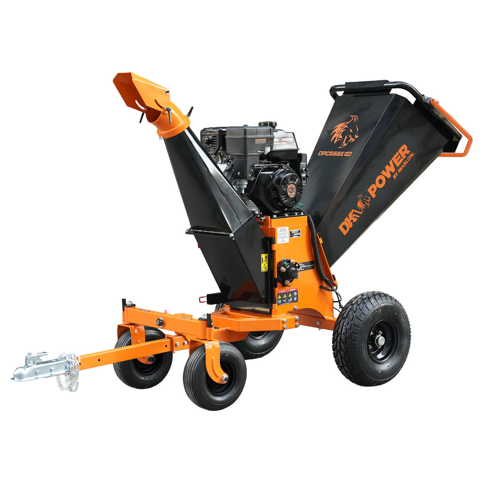 DK2 POWER 6.25" Kinetic Wood Chipper with 19.5 HP Engine Electric Start (OPC566E-V2)