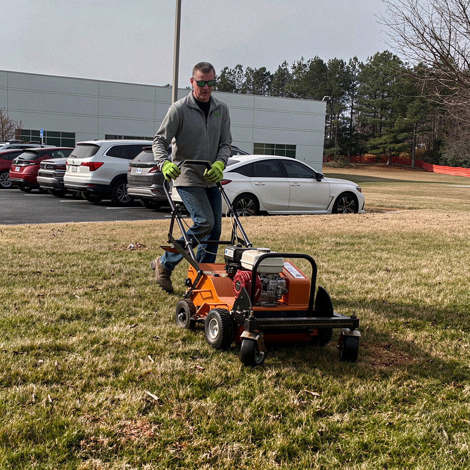 Brave U Turn Lawn Aerator 16" Walk-Behind 5.5 HP Honda GX120 Engine (BRPWBA18H)