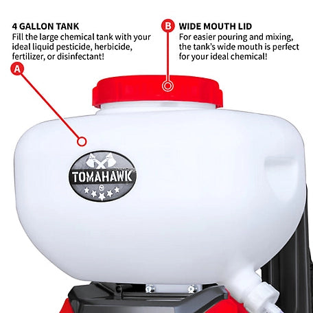 tomahawk 5 herbicide 4 Gallon Battery Powered 36V TOMAHAWK® Backpack Fogger, Leaf Blower for Pest Control (eTMD14)