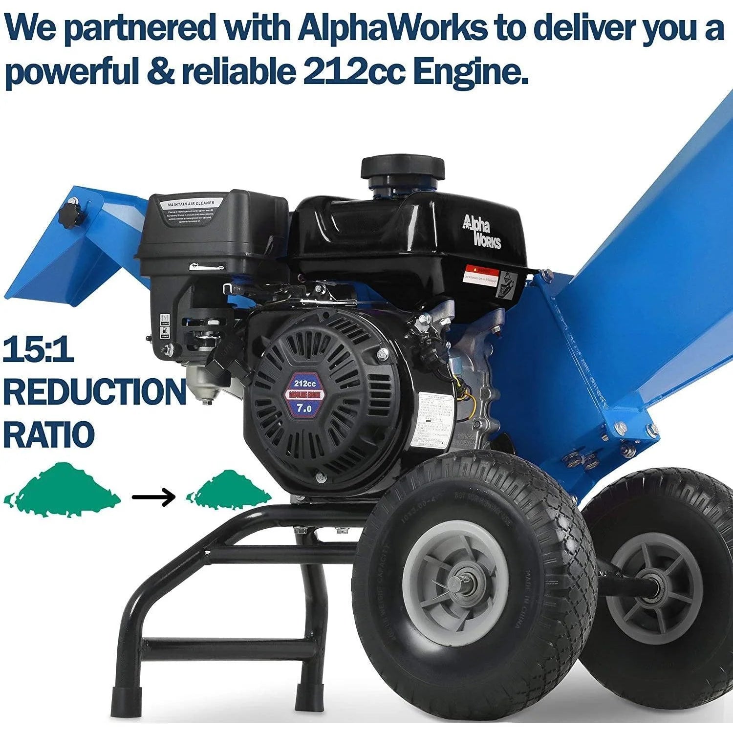 Landworks Wood Chipper and Shredder GUO067 - Thumbnail 2