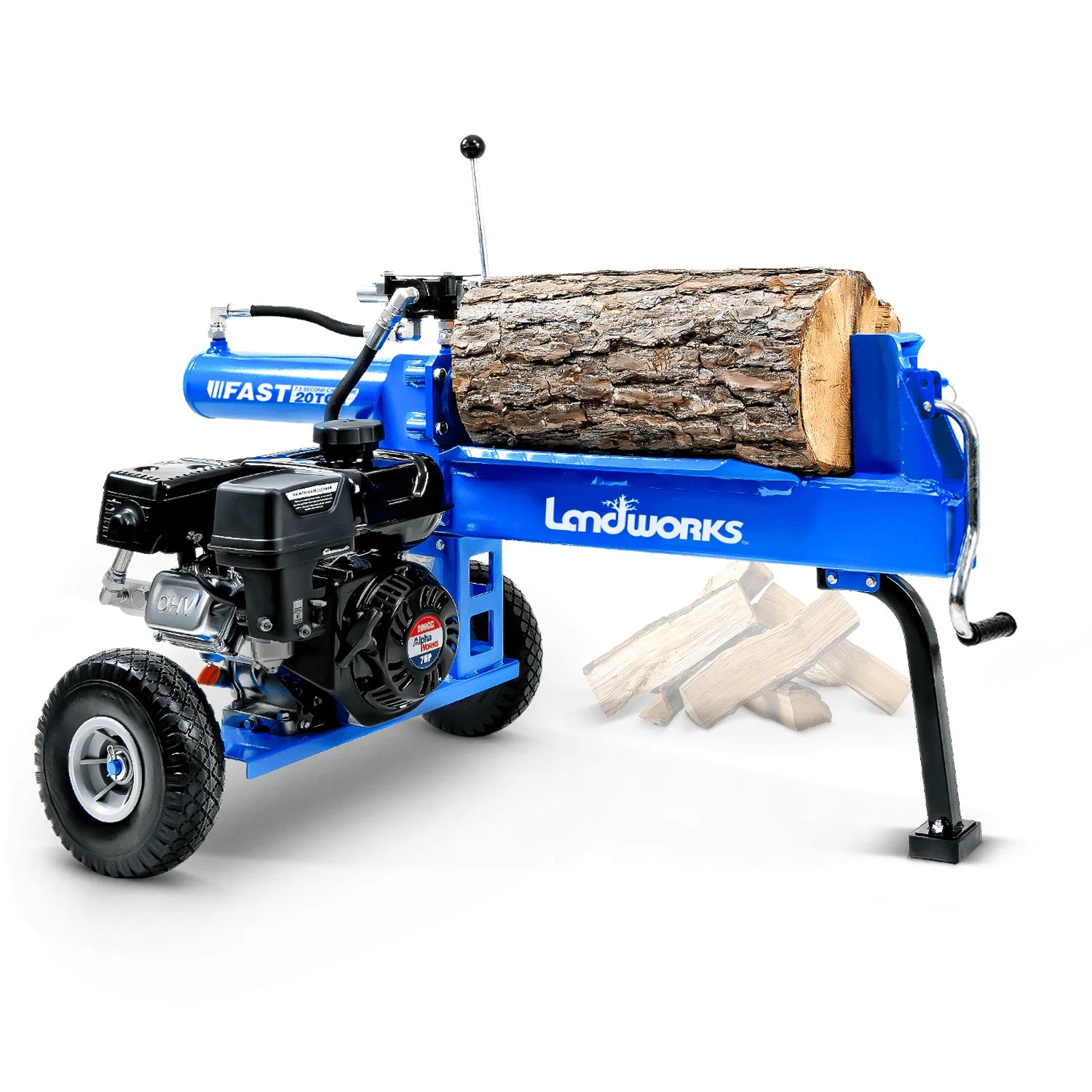 Landworks 20 Ton 7HP 209 CC Gas Powered Log Splitter (GUO079) – Wood ...