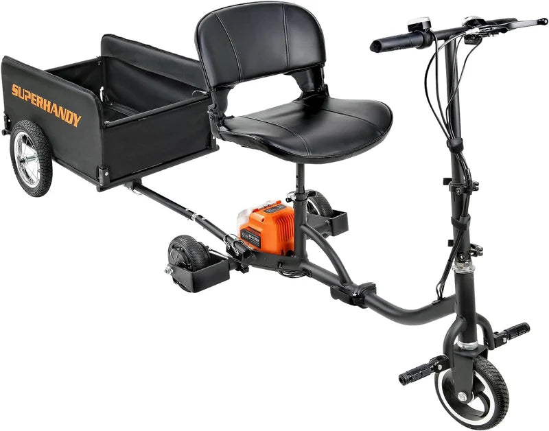 SuperHandy Foldable Follow Behind Wagon 155 lbs Capacity Compatible (GUT157)