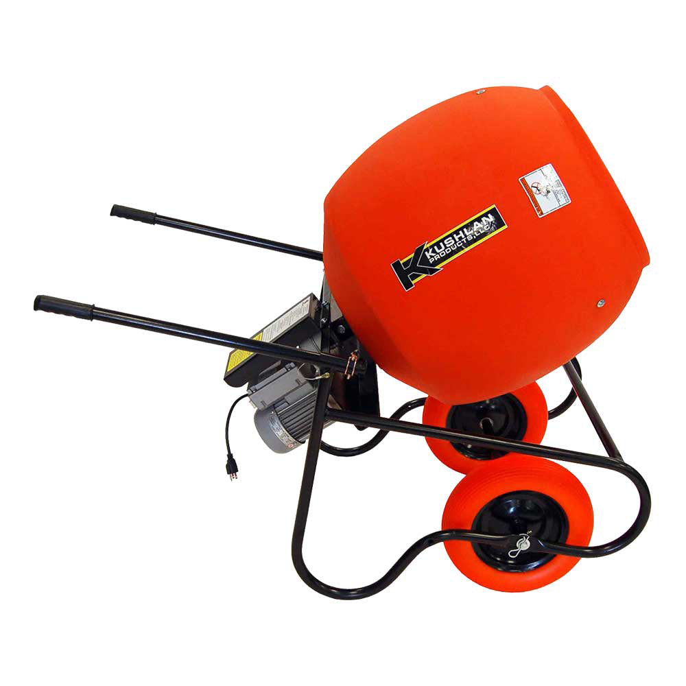 Kushlan Electric Direct Drive Cement Mixer, 6-Cubic ft. Drum, 3/4 HP (600DD)