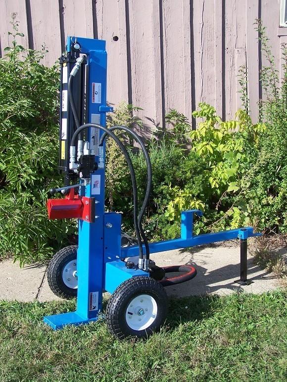 Electric wood splitter for residential firewood processing