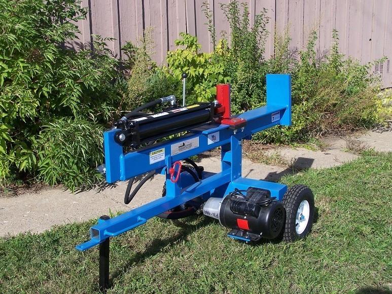 Gas log splitter in the vertical operating position