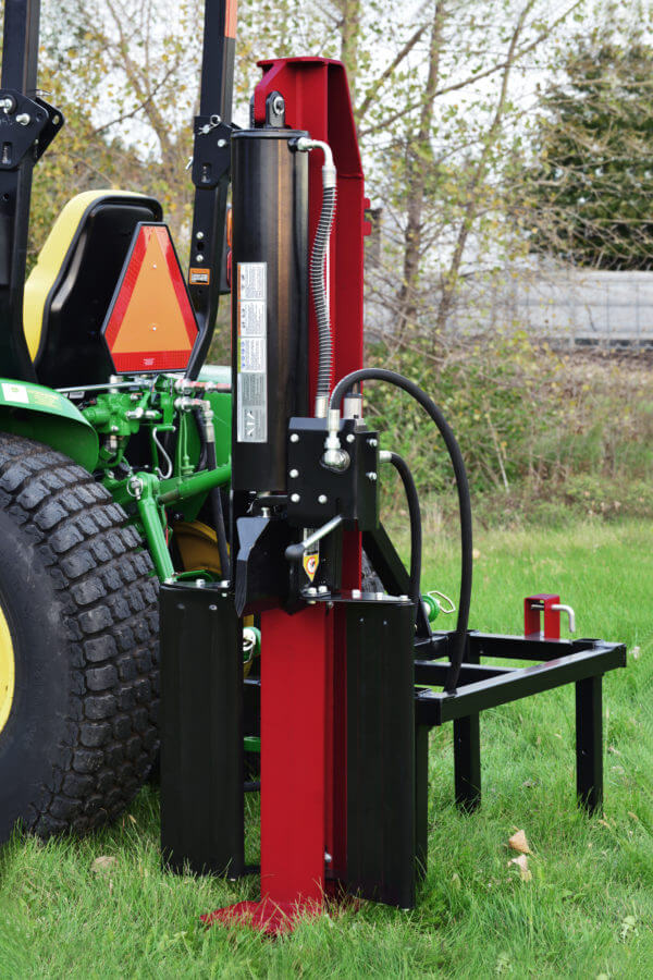 tractor-mounted 3-point log splitter for processing firewood
