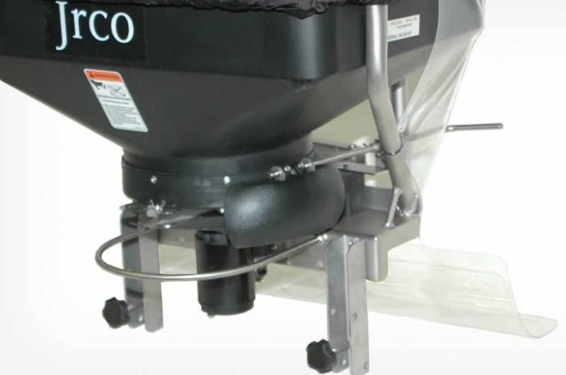 Jrco 503 electric broadcast spreader with foot control clearance