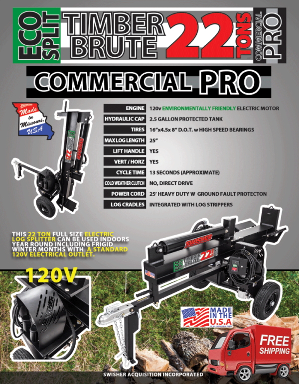 Log online splitter swisher