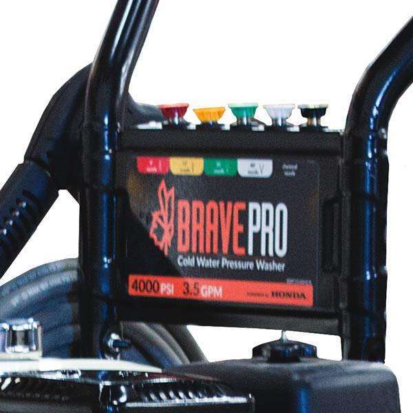 BravePro 4000 PSI Pressure Washer Honda GX390 (BRP3540HCA) at Wood Splitter Direct