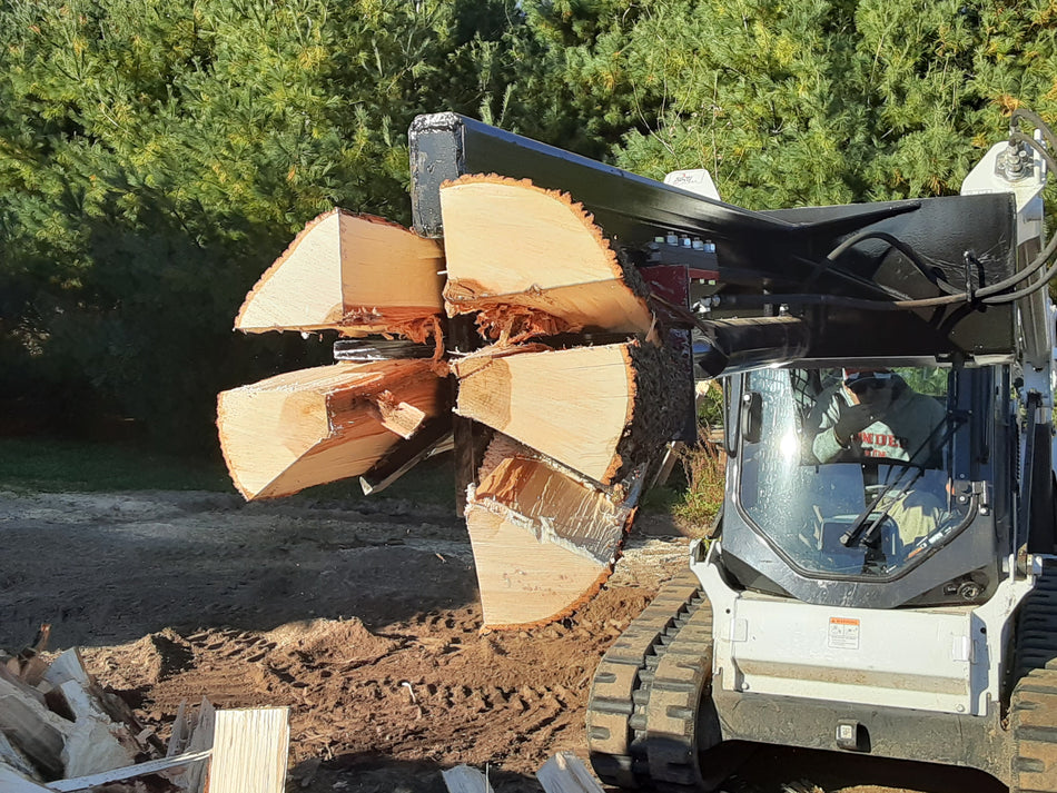 30 Ton Upside Down Skid Steer Log Splitter Attachment 6 Way Wedge (SSUD30-6Way)